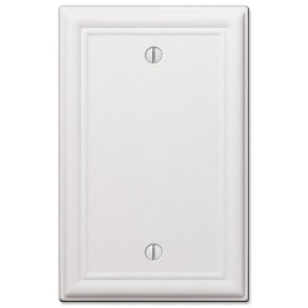 AMERELLE Chelsea White 1 gang Stamped Steel Blank Wall Plate 149BW